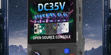 DC35V Retro Handheld Game Console, 3.5‑Inch IPS Screen Open Source Linux System，Translucent green