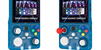 DC40V Retro Handheld Game Console, 4 Inch IPS Display, 64GB 20000+ Preloaded Retro Games，Translucent Blue