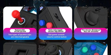DC40V Retro Handheld Game Console, 4 Inch IPS Display, 64GB 20000+ Preloaded Retro Games，Translucent Blue