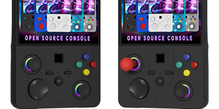 DC45V Retro Handheld Game Console, 4.5‑Inch HD IPS Full View Screen，black