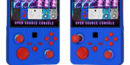 DC45V Retro Handheld Game Console, 4.5‑Inch HD IPS Full View Screen，blue