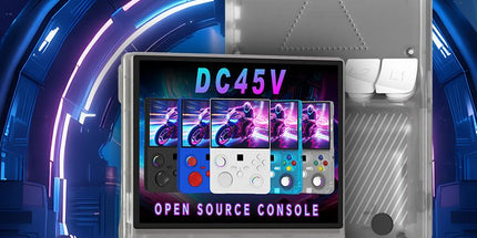 DC45V Retro Handheld Game Console, 4.5‑Inch HD IPS Full View Screen，blue