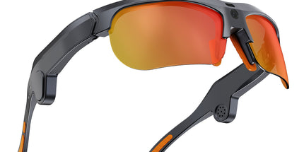 E08 Smart Bluetooth Cycling Sunglasses with Camera, UV400 Outdoor Sports Glasses，orange