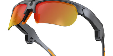 E08 Smart Bluetooth Cycling Sunglasses with Camera, UV400 Outdoor Sports Glasses，orange