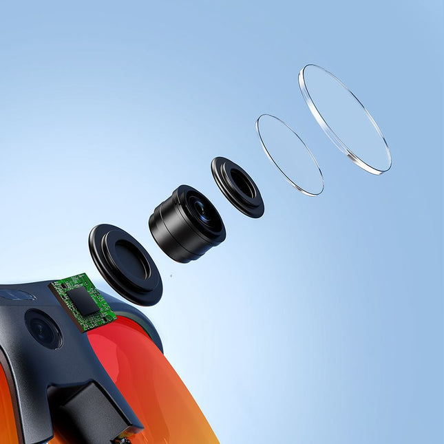 E08 Smart Bluetooth Cycling Sunglasses with Camera, UV400 Outdoor Sports Glasses，orange