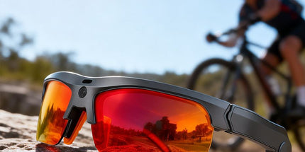 E08 Smart Bluetooth Cycling Sunglasses with Camera, UV400 Outdoor Sports Glasses，orange