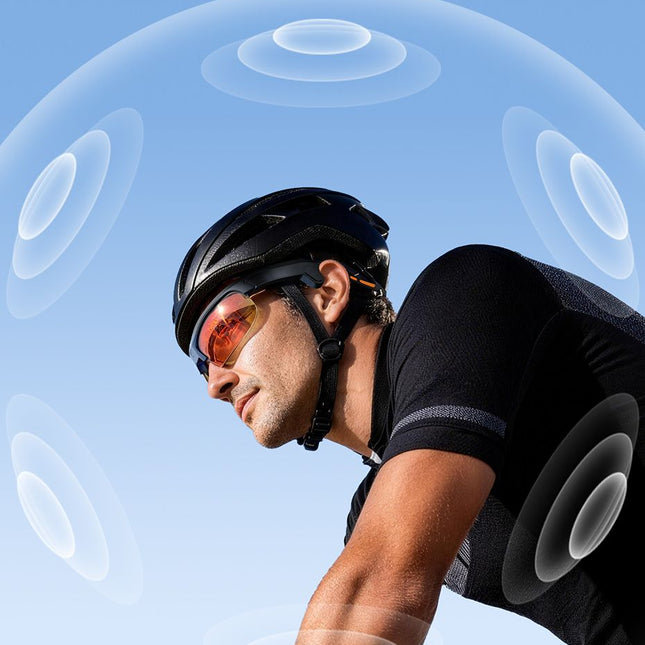 E08 Smart Bluetooth Cycling Sunglasses with Camera, UV400 Outdoor Sports Glasses，orange