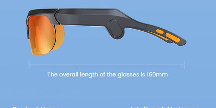 E08 Smart Bluetooth Cycling Sunglasses with Camera, UV400 Outdoor Sports Glasses，orange