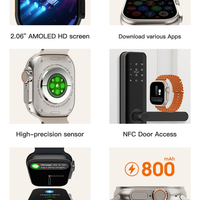 U4A Smart Watch, Bluetooth Calling Fitness Smartwatch, silver