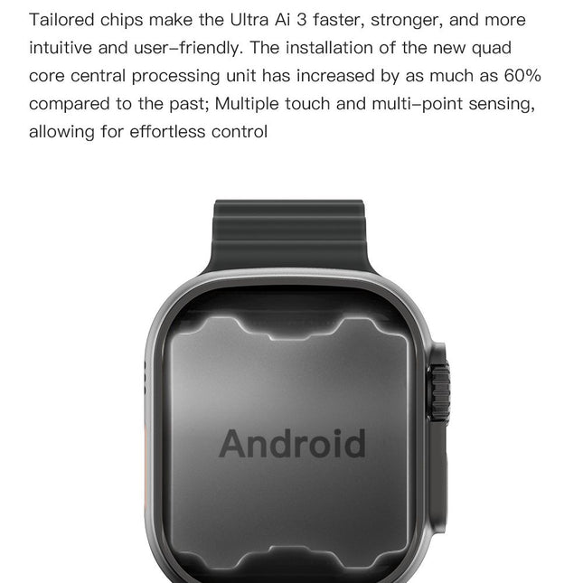 UltraAi3 5G Smart Watch, Retractable Rotating Camera，black