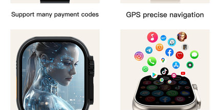 UltraAi3 5G Smart Watch, Retractable Rotating Camera，silver