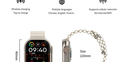 UltraAi3 5G Smart Watch, Retractable Rotating Camera，silver