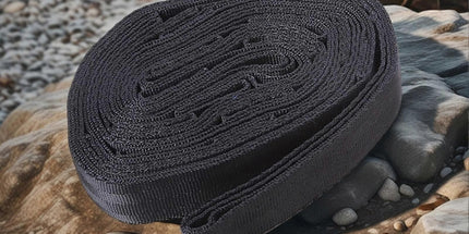 2pcs Hammock Tree Straps Set Effortless Operation Lightweight Stretching Straps Suitable for Hiking Camping - Black