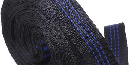 2pcs Hammock Tree Straps Set Effortless Operation Lightweight Stretching Straps Suitable for Hiking Camping - Blue