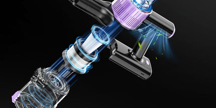 Cordless Vacuum Cleaner, 10 in 1 Stick Vacuum with Powerful Suction, Hose, Green LED Light, Anti-Tangle Brush, 55Kpa Lightweight Rechargeable Vacuum Cleaner for Home, Hardwood Floors, Carpets, Pet Hair.