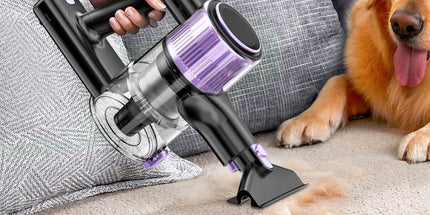 Cordless Vacuum Cleaner, 10 in 1 Stick Vacuum with Powerful Suction, Hose, Green LED Light, Anti-Tangle Brush, 55Kpa Lightweight Rechargeable Vacuum Cleaner for Home, Hardwood Floors, Carpets, Pet Hair.