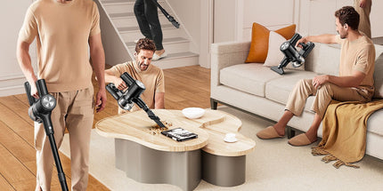 Cordless Vacuum Cleaner, 55Kpa/55Mins Vacuum Cleaners for Home. Self-Standing Stick Vacuum with Rechargeable Dock，LED Display & Anti-Tangle，Lightweight Rechargeable Vacuum for Carpet，Floor