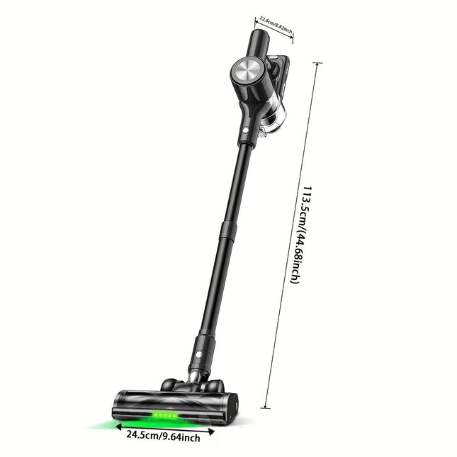 Cordless Vacuum Cleaner, 55Kpa/55Mins Vacuum Cleaners for Home. Self-Standing Stick Vacuum with Rechargeable Dock，LED Display & Anti-Tangle，Lightweight Rechargeable Vacuum for Carpet，Floor