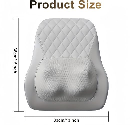 Shiatsu Neck Massager with Heat and Remote,3D Kneading Back Massager, Massage Pillow for Back,Shoulder, Leg for Pain Relief, Gifts for Men Women Mom Dad, at Home Office and Car(Gray)