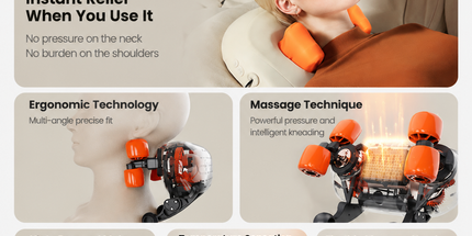 Multi-Functional Full Body Massager with Heat, Flexible Nodes and Quiet Motor for Neck, Back, Waist, Legs, Home, Office and Car Use (Beige) Tyack eCommerce Solutions