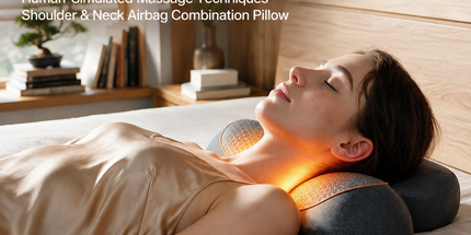 Ergonomic Memory Foam Neck and Shoulder Massage Pillow with Vibration, Infrared Heat, and Airbag Traction for Home Relaxation and Muscle Stress Relief (Grey) Tyack eCommerce Solutions
