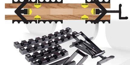 Four-Way Pressure Woodworking Clamp with Scissor-Head and Slotted Fixing Bars for Panel Gluing, Joinery, and Edge Bonding Tasks (1PCS) Tyack eCommerce Solutions