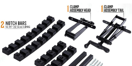 Four-Way Pressure Woodworking Clamp with Scissor-Head and Slotted Fixing Bars for Panel Gluing, Joinery, and Edge Bonding Tasks (2PCS) Tyack eCommerce Solutions