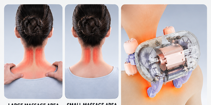 Wireless Neck and Shoulder Kneading Massage Pillow with Heat, Multi-Position Body Relaxation Device for Home Office and Daily Comfort (Lavender) Tyack eCommerce Solutions