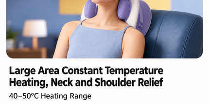 Wireless Neck and Shoulder Kneading Massage Pillow with Heat, Multi-Position Body Relaxation Device for Home Office and Daily Comfort (Lavender) Tyack eCommerce Solutions