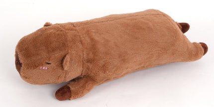USB-Powered Capybara Plush Heating Pillow – Cute Cartoon Animal Design for Warmth and Comfort, Perfect for Belly, Waist, and Neck Heat Therapy, Ideal as a Cozy Hugging Companion for Home and Office Use (Brown)