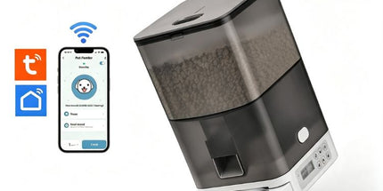 Smart Pet Feeder with WiFi and Button Control, 4L Automatic Cat and Dog Food Dispenser with Removable Stainless Steel Bowl, Ideal for Busy Owners, Travel, and Home Use (Grey, WIFI Version) Tyack eCommerce Solutions