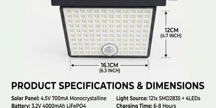 Solar Powered Outdoor LED Floodlight with Remote Control and Motion Sensor, Dual Charging via Solar and USB, Weatherproof Wall Light for Driveway Garden Patio, Choice of 6000K Daylight or 3000K Warm Glow (6000K White，2PCS) Tyack eCommerce Solutions