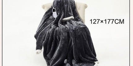 Cozy Wearable Heated Blanket with Sleeves and Foot Pocket – Reversible Fleece & Sherpa, Adjustable Temperature & Timer, Perfect for Sofa, Desk, Bed, Indoor Use (Grey)