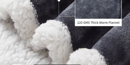Cozy Wearable Heated Blanket with Sleeves and Foot Pocket – Reversible Fleece & Sherpa, Adjustable Temperature & Timer, Perfect for Sofa, Desk, Bed, Indoor Use (Grey)