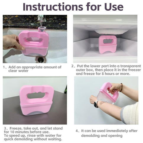 Ergonomically Designed V-Sculpt Ice Massager & Gua Sha Tool: Food-Grade Silicone, Perfect for Facial Depuffing, Skin Firming, and Cooling Muscle Relief After Exercise – Your Ultimate At-Home Wellness Ritual (Pink)