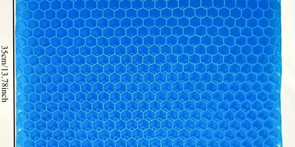 Ultra-Large Honeycomb Gel Seat Cushion – Soft, Breathable, and Cooling Pad for Office Chairs, Wheelchairs, and Home Use – Reduces Sweat and Pressure Discomfort, Lightweight and Adjustable for All-Season Comfort (Blue)