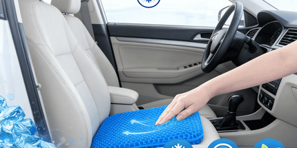 Ultra-Large Honeycomb Gel Seat Cushion – Soft, Breathable, and Cooling Pad for Office Chairs, Wheelchairs, and Home Use – Reduces Sweat and Pressure Discomfort, Lightweight and Adjustable for All-Season Comfort (Blue)