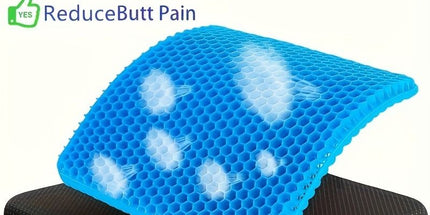Ultra-Large Honeycomb Gel Seat Cushion – Soft, Breathable, and Cooling Pad for Office Chairs, Wheelchairs, and Home Use – Reduces Sweat and Pressure Discomfort, Lightweight and Adjustable for All-Season Comfort (Blue)