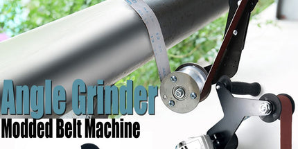 Angle Grinder Belt Sander Attachment Metal Bracket with Three Roller Support for Pipe Tube 360 Degree Sanding Polishing Woodworking Metalworking (Round Tube Sander (M10)) Tyack eCommerce Solutions