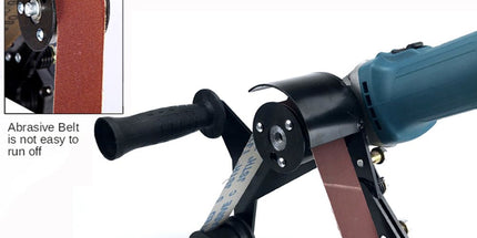 Angle Grinder Belt Sander Attachment Metal Bracket with Three Roller Support for Pipe Tube 360 Degree Sanding Polishing Woodworking Metalworking (Round Tube Sander (M10)) Tyack eCommerce Solutions