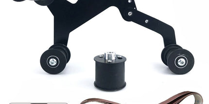 Angle Grinder Belt Sander Attachment Metal Bracket with Three Roller Support for Pipe Tube 360 Degree Sanding Polishing Woodworking Metalworking (Round Tube Sander (M14)) Tyack eCommerce Solutions