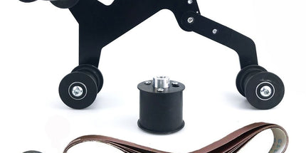 Angle Grinder Belt Sander Attachment Metal Bracket with Three Roller Support for Pipe Tube 360 Degree Sanding Polishing Woodworking Metalworking (Round Tube Sander (M14)) Tyack eCommerce Solutions