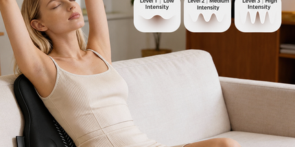 Ergonomic Walking Massage Lumbar Pillow with Soothing Heat and Adjustable Intensity for Home Sofa Relaxation and Back Comfort (Standard Version) Tyack eCommerce Solutions