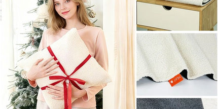 USB-Powered Heated Seat Cushion and Throw Blanket, Soft Flannel Fleece, Fast Heating with 3 Temperature Settings, Portable for Home, Office, Outdoor Use (135×45cm)