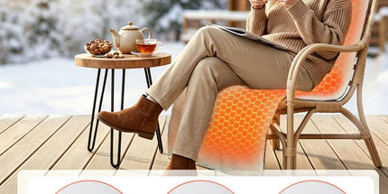 USB-Powered Heated Seat Cushion and Throw Blanket, Soft Flannel Fleece, Fast Heating with 3 Temperature Settings, Portable for Home, Office, Outdoor Use (100×40cm)