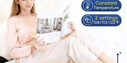 USB-Powered Heated Seat Cushion and Throw Blanket, Soft Flannel Fleece, Fast Heating with 3 Temperature Settings, Portable for Home, Office, Outdoor Use (100×40cm)