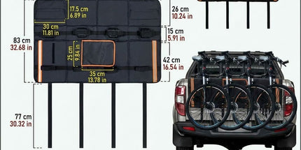 Heavy-Duty Pickup Tailgate Bike Pad with Cushion Layer, Scratch-Proof Protective Cover for Outdoor Cycling Adventures, Secure Fit for 1, 4, or 5 Bikes, Reflective Trim for Safety, Easy Access Handle and Camera Cutout, Ideal for Road Trips and Weekend Ridi Tyack eCommerce Solutions