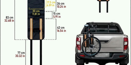 Heavy-Duty Pickup Tailgate Bike Pad with Cushion Layer, Scratch-Proof Protective Cover for Outdoor Cycling Adventures, Secure Fit for 1, 4, or 5 Bikes, Reflective Trim for Safety, Easy Access Handle and Camera Cutout, Ideal for Road Trips and Weekend Ridi Tyack eCommerce Solutions