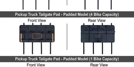 Heavy-Duty Pickup Tailgate Bike Pad with Cushion Layer, Scratch-Proof Protective Cover for Outdoor Cycling Adventures, Secure Fit for 1, 4, or 5 Bikes, Reflective Trim for Safety, Easy Access Handle and Camera Cutout, Ideal for Road Trips and Weekend Ridi Tyack eCommerce Solutions