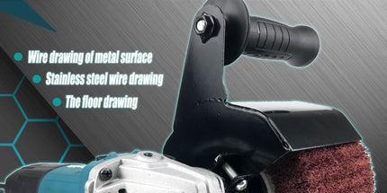 Angle Grinder Conversion Tool Multi-Function Wire Drawing Machine Attachment for Metal Surface Stainless Steel and Floor Grinding Polishing Tasks (M166-14 Dual Wheel) Tyack eCommerce Solutions